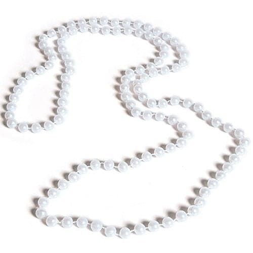 Rhode Island Novelty 48 Inch 7mm White Pearl Necklaces Pack of 12