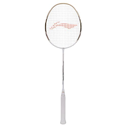 LI-NING Windstorm 700 Special Edition Badminton UNSTRUNG Carbon Fiber Racket (White/Gold)