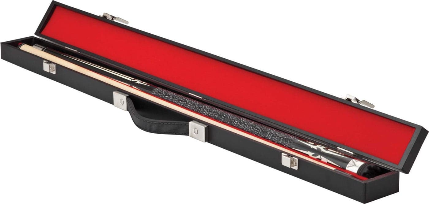 Casemaster by GLD Products Deluxe BilliardPool Cue Hard Case Holds 1 Complete 2Piece Cue 1 Butt1 Shaft Black