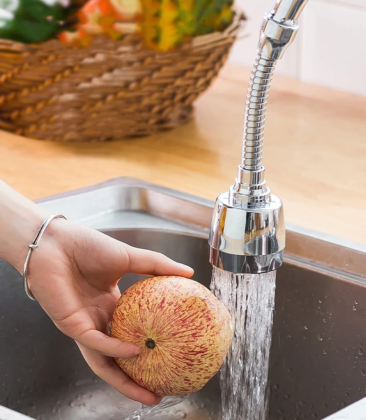 GLUN® 360 Rotation Kitchen Sink Faucet Extender Spouts Shower Bubbler Water Saving Filter Type 3