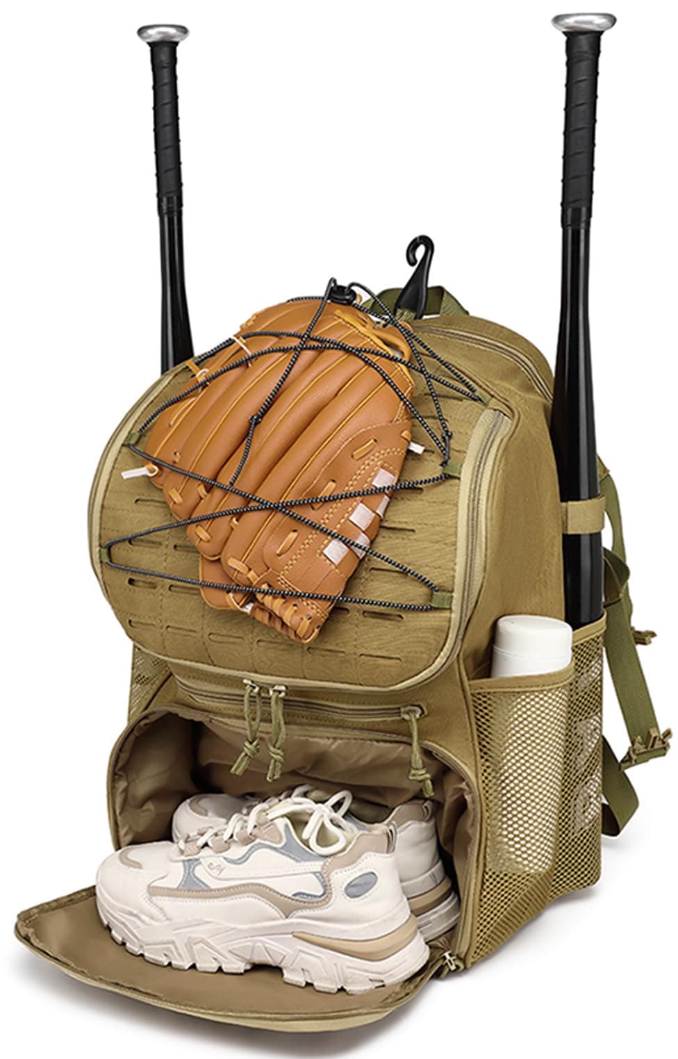 HAMBOLY Baseball & Softball Bag for Adult and Youth with Shoe Compartment, Waterproof Equipment Bag Backpack for Baseball Softball Bat Helmet, with Fence Hook Design