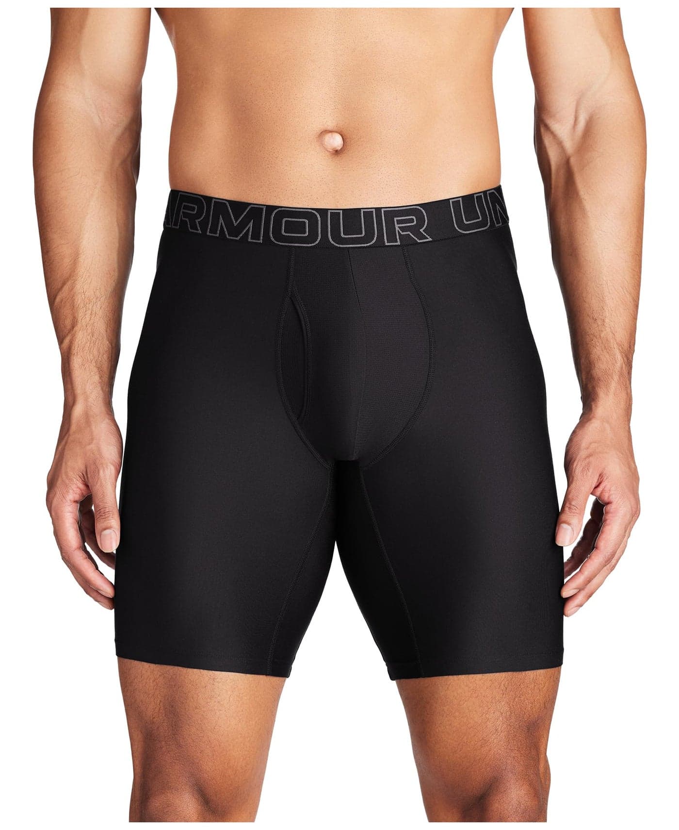 Under Armour Men's Multi-Pack Performance Tech Long-Leg Boxer Brief, 9" Inseam, All-Day Comfort
