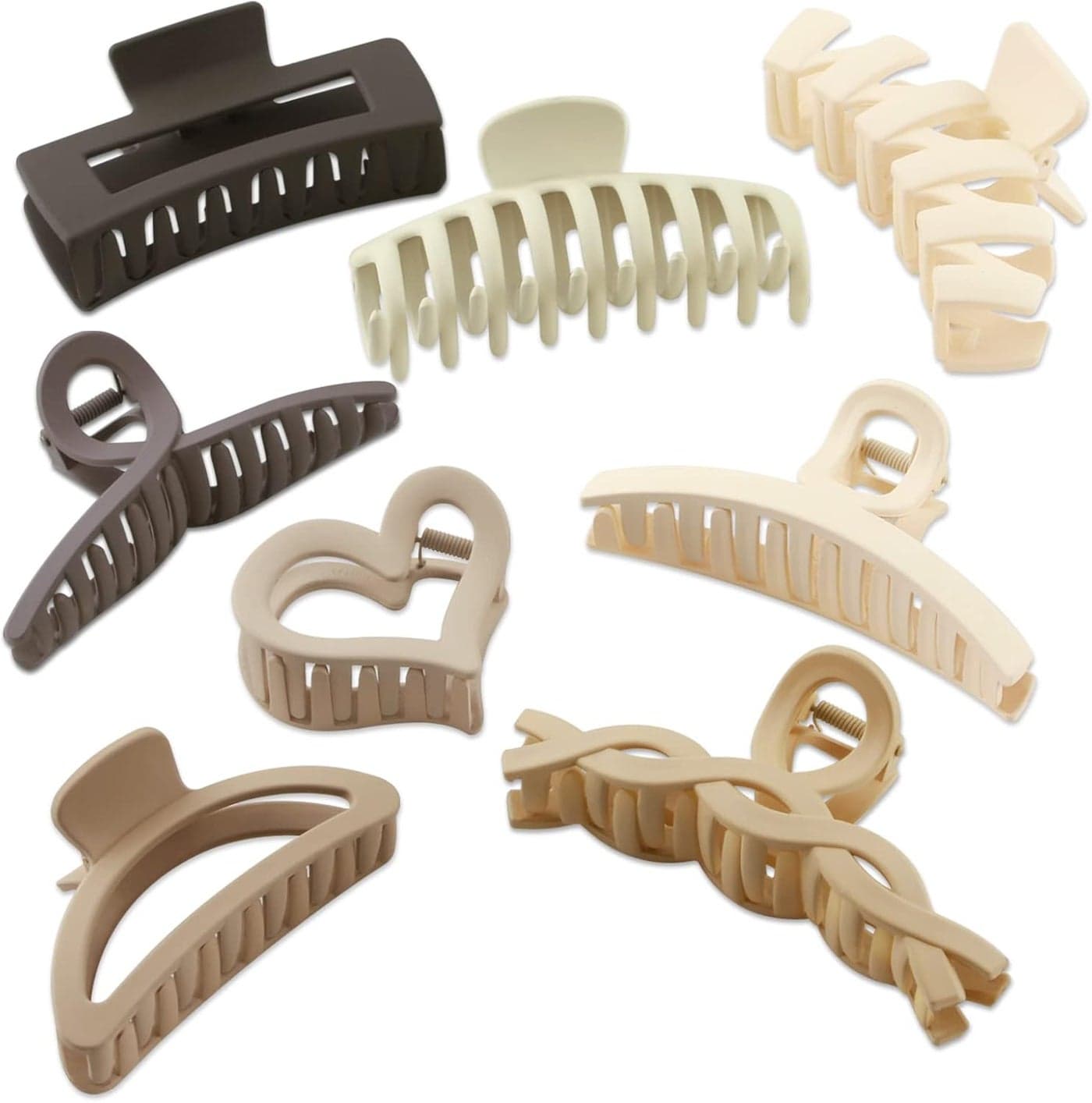 Hair Claw Clips for Thick Hair 8pcs Hair Clips for Women and Girls Use Strong Large Hold Hair Claw Nonslip Hair Clamps for Hair Decoration