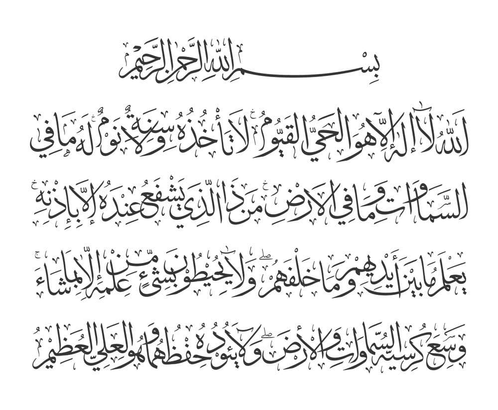 5 Ace Al-Quran Chapter 2 Sura AlBaqarah verse |Islamic Poster|Religious Poster|Quran Verses Wall Sticker Paper Poster(Size:12x18 inch),Multicolor