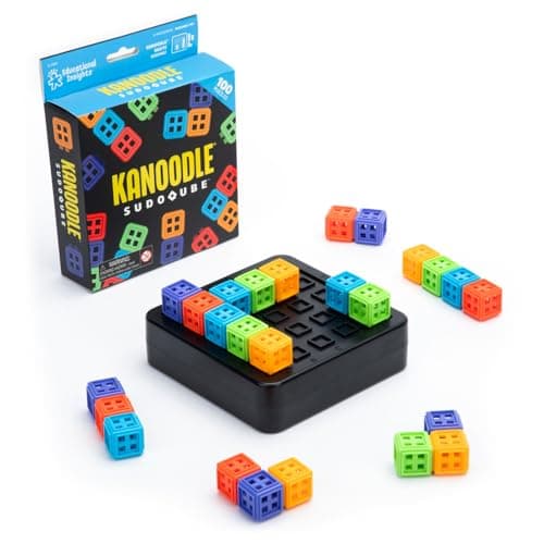 Educational Insights Kanoodle® SudoQube™ - 3D Brain Teaser Puzzle, Pocket Sudoku Game, Color Puzzles & Handheld Board Games for Travel, Gifts for Sudoku Lovers Including Kids, Teens & Adults Ages 7+