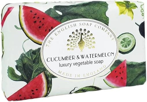 The English Soap Company Cucumber Watermelon Vintage Wrapped Soap Bar 190g