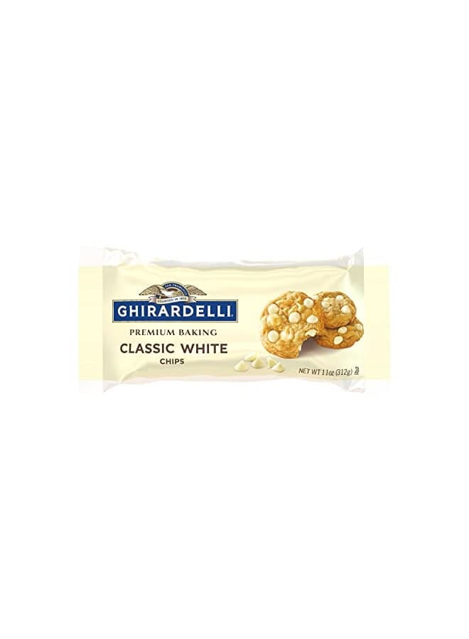 GHIRARDELLI Classic White Premium Baking Chips, 11 OZ Bag (6 Bags)