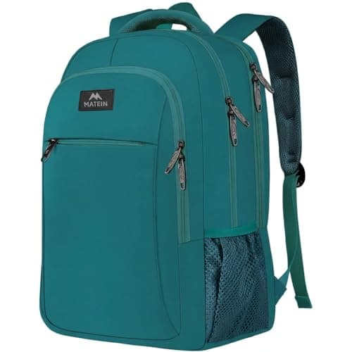 MATEIN Slim Laptop Backpack Anti Theft 156 inch Computer Travel Backpack for Work Underseat Personal Item Sturdy Water Resistant Daily Rucksack Bag Gifts for Men Women Peacock Blue