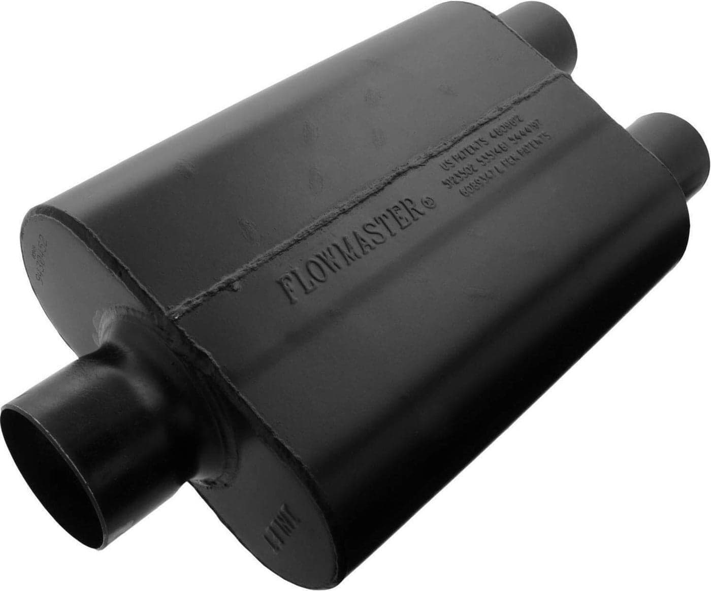 NEW FLOWMASTER SUPER 44 SERIES CHAMBERED MUFFLER300 CENTER IN250 DUAL OUTBLACK FINISH