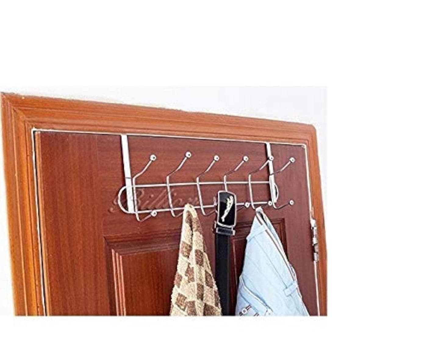HOME CUBE Metal Chrome Finish Multifunctional Door Hook OrganiserWall Hook Hanger suitable for Room Kitchen Bathroom Silver Pack of 1