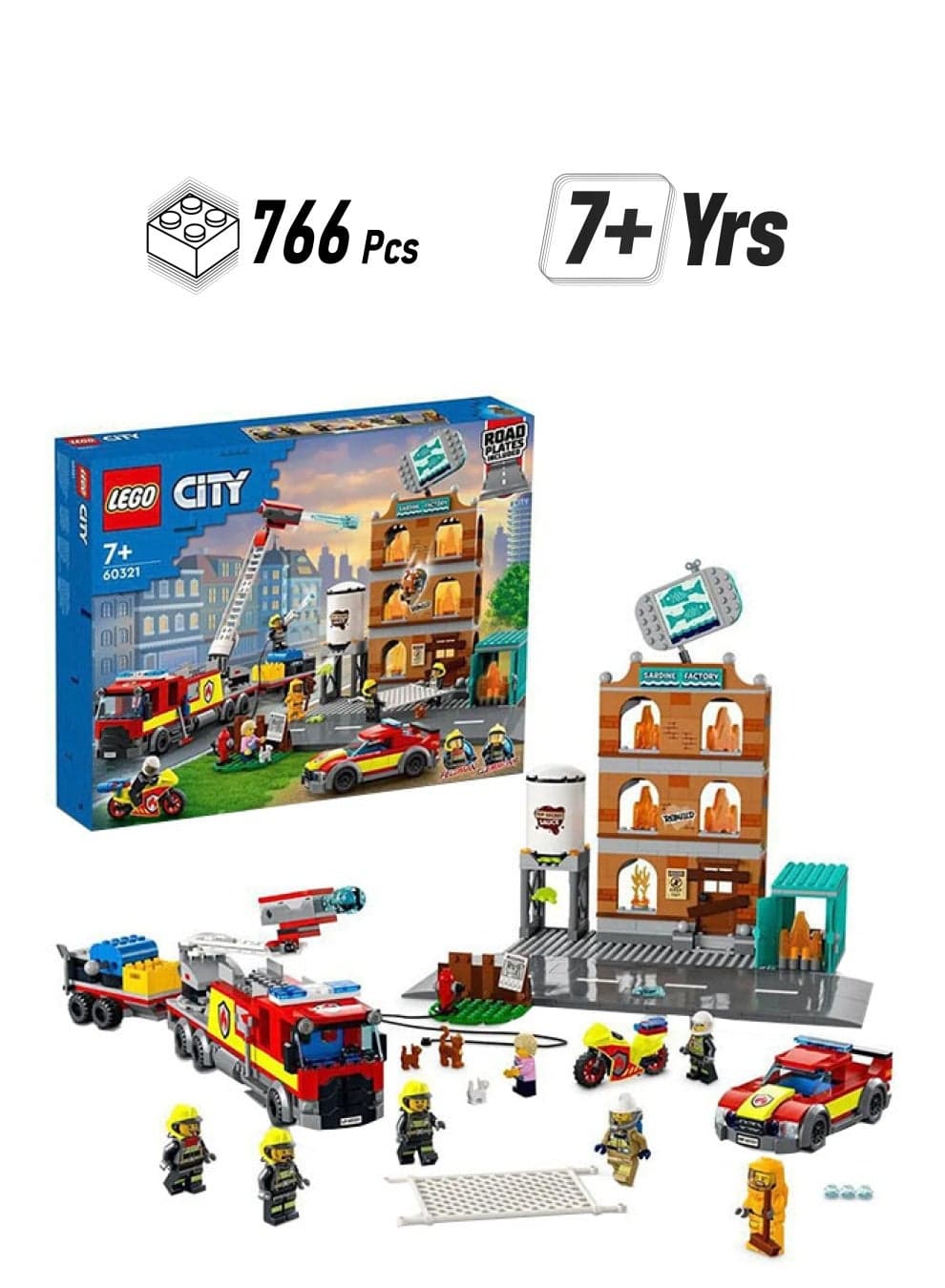 City Fire Brigade Building Kit 766 Pieces