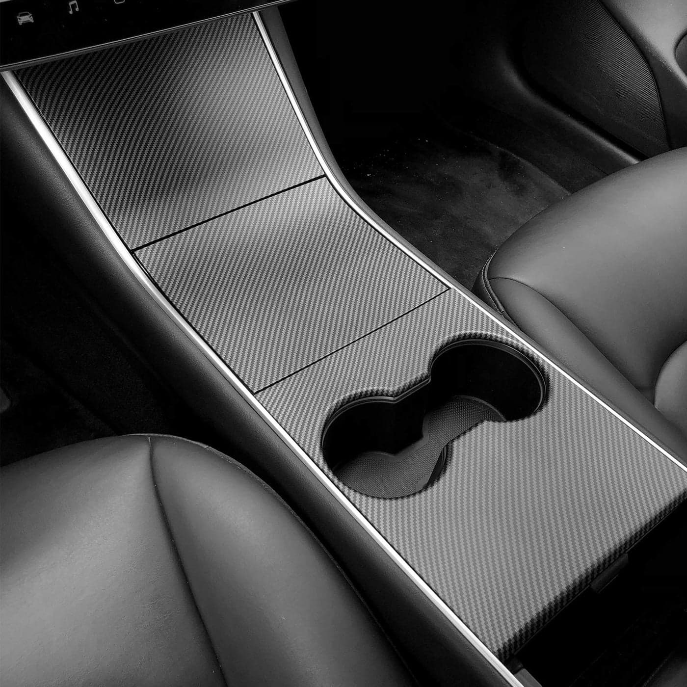 BMZX for Tesla Model 3 for Model Y Center Console Wrap ABS Carbon Fiber Pattern Console Cover Interior Decoration Wrap Kit for Tesla Model 3 for Model Y 20172020 Accessories