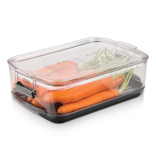 Progressive International Prepworks by Progressive Produce ProKeeper, , 3-Quart, Stay-Fresh Vent System, Small Peppers, Tomatoes
