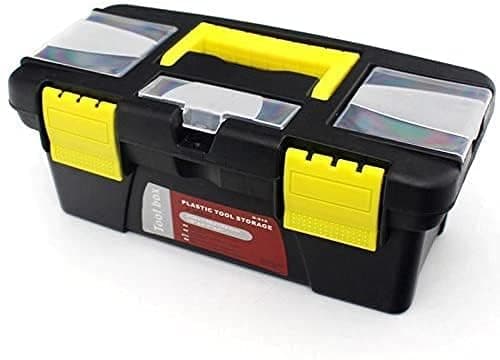 VDHJA Multipurpose Plastic Tool Storage Box for Hand Tool Kit Screwdriver Wrench Hammer Home Stuff Storage Mini Hardware Tool 1 Psc YellowBlack