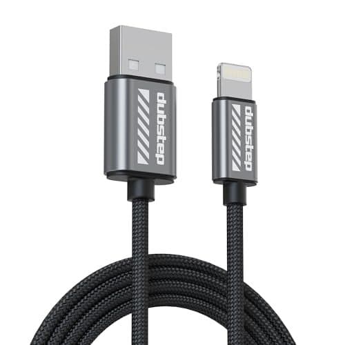 Dubstep Blaze Flash 20W USB-A To Type-L 1.25M Data Fast Charging Nylon Braided Cable with Overheat Protection | 70k Insertion Tested (Grey)