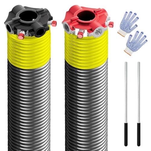 "HardwareX supply Electrophoresis Garage Door Torsion Spring 2"" (Pair) with Non-Slip Winding Bars and Gloves Minimum of 18,000 Cycles (.207""x2""x22"")"