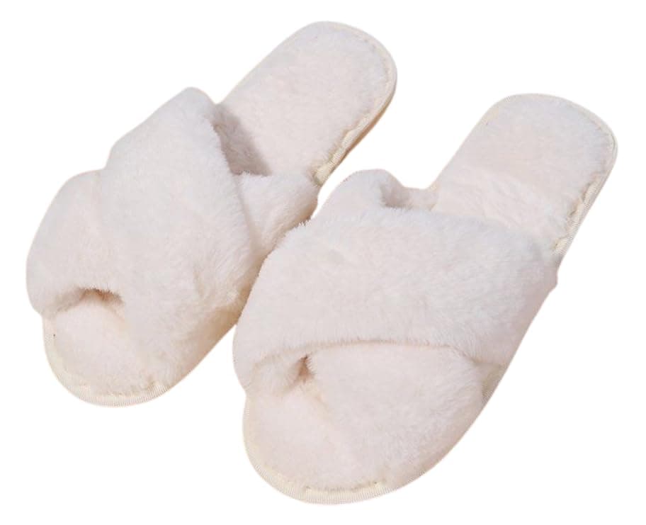 DRUNKEN Slippers For Women Winter Sandals Casual Flats Home Footwear Man Girls Sliders Flip Flops Chappals Ladies Clogs Sleeper Slides Stylish Ortho Soft-White - 5-6UK