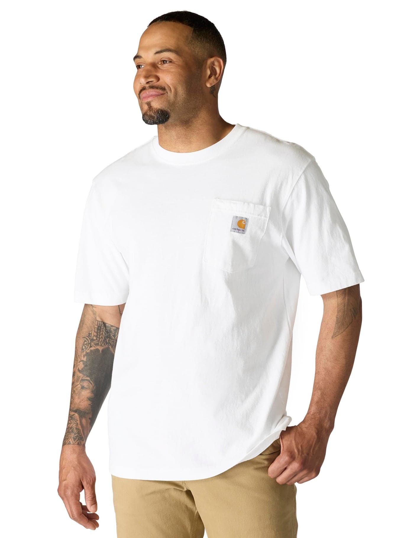 CarharttmensLoose Fit Heavyweight Short-Sleeve Pocket T-ShirtWhite4X-Large