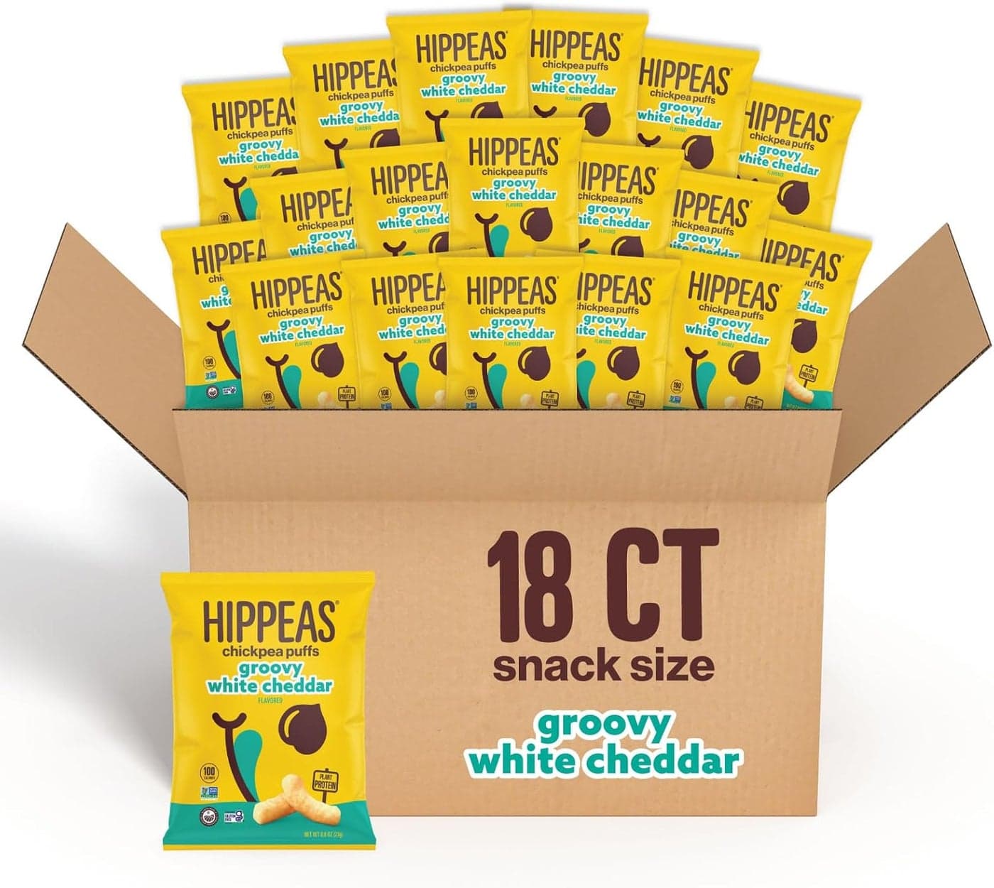 Hippeas Chickpea Puffs - Groovy White Cheddar
