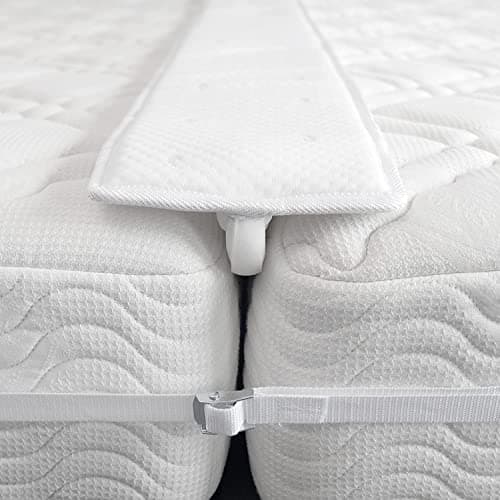 FeelAtHome 10 Inch Wide Bed Bridge Twin to King Converter Kit Twin Bed Connector King Maker Bed Gap Filler to Make Twin Beds Into King Mattress Connector Twin with Strap for Guests Stayovers