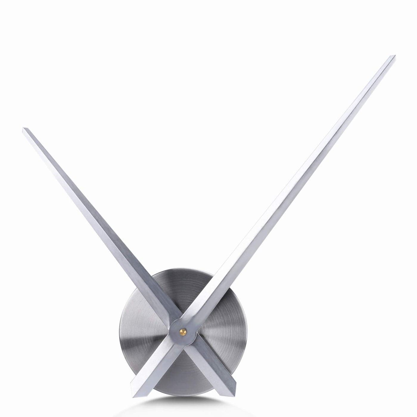 Lafocuse 24 Inch Silent DIY Silver Metal Large Clock Hands Modern Long Hands Wall Clock Mechanism Accessories for Living Room Battery Operated Art Decor for Office Bedroom