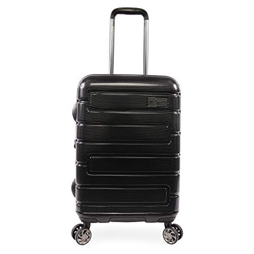 ORIGINAL PENGUIN Crimson 21 Hardside Carryon Spinner Luggage Telescoping Handles Black One Size
