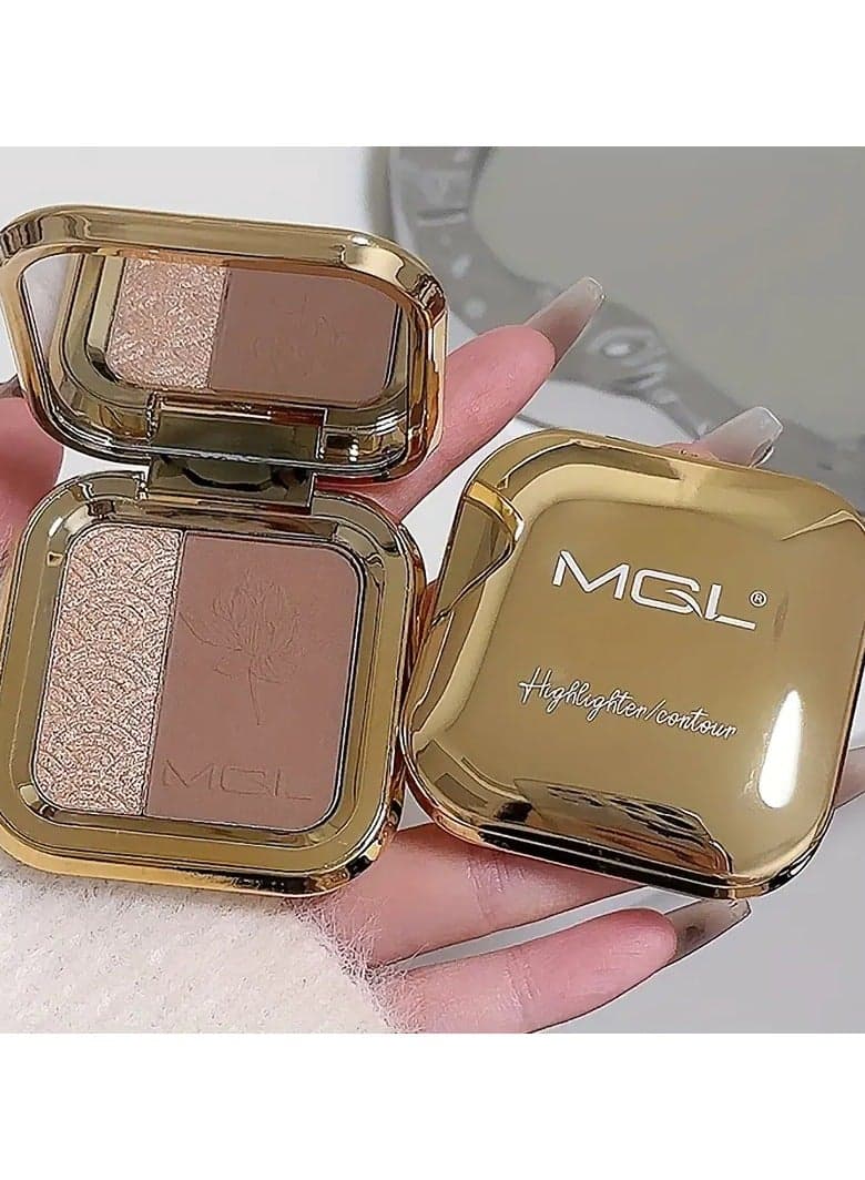 Two-color Fine Shimmer Matte Plate, Waterproof Natural Makeup, Suitable For All Skin Tones, Fine Powder And Easy To Color