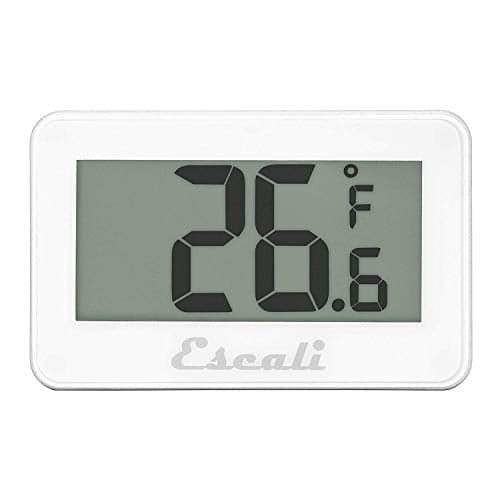 Escali DHF1 Large LCD Digital Display Refrigerator/Freezer Thermometer, -4/80F Degree Range, White