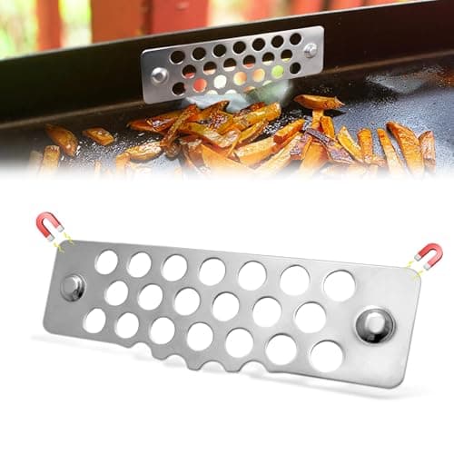 Grease Gate for Blackstone Griddle Accessories,Block Food from Falling into the Rear Grease Trap,Compatible with Blackstone Grill Accessories,304 Stainless Steel & Magnetic Design,Heat-Resistant