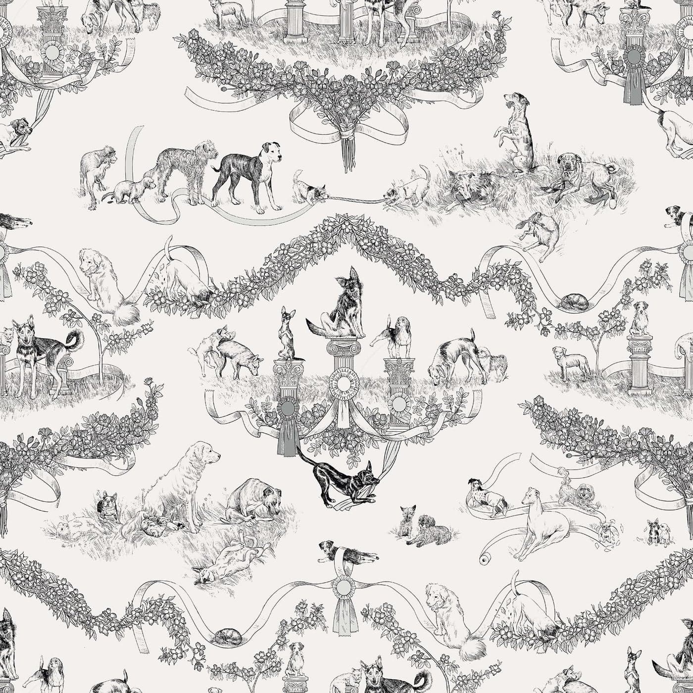 NuWallpaper x Rachel Antonoff Black Worst in Show Peel and Stick Wallpaper RAS6260