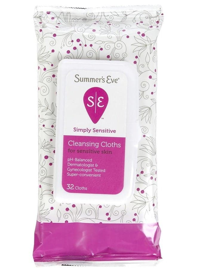 SUMMER'S EVE Cleansing Cloths for Sensitive Skin-32 ct