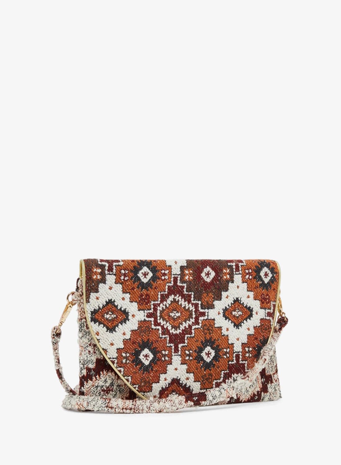 Ethnic Pattern Cotton Clutch Bag