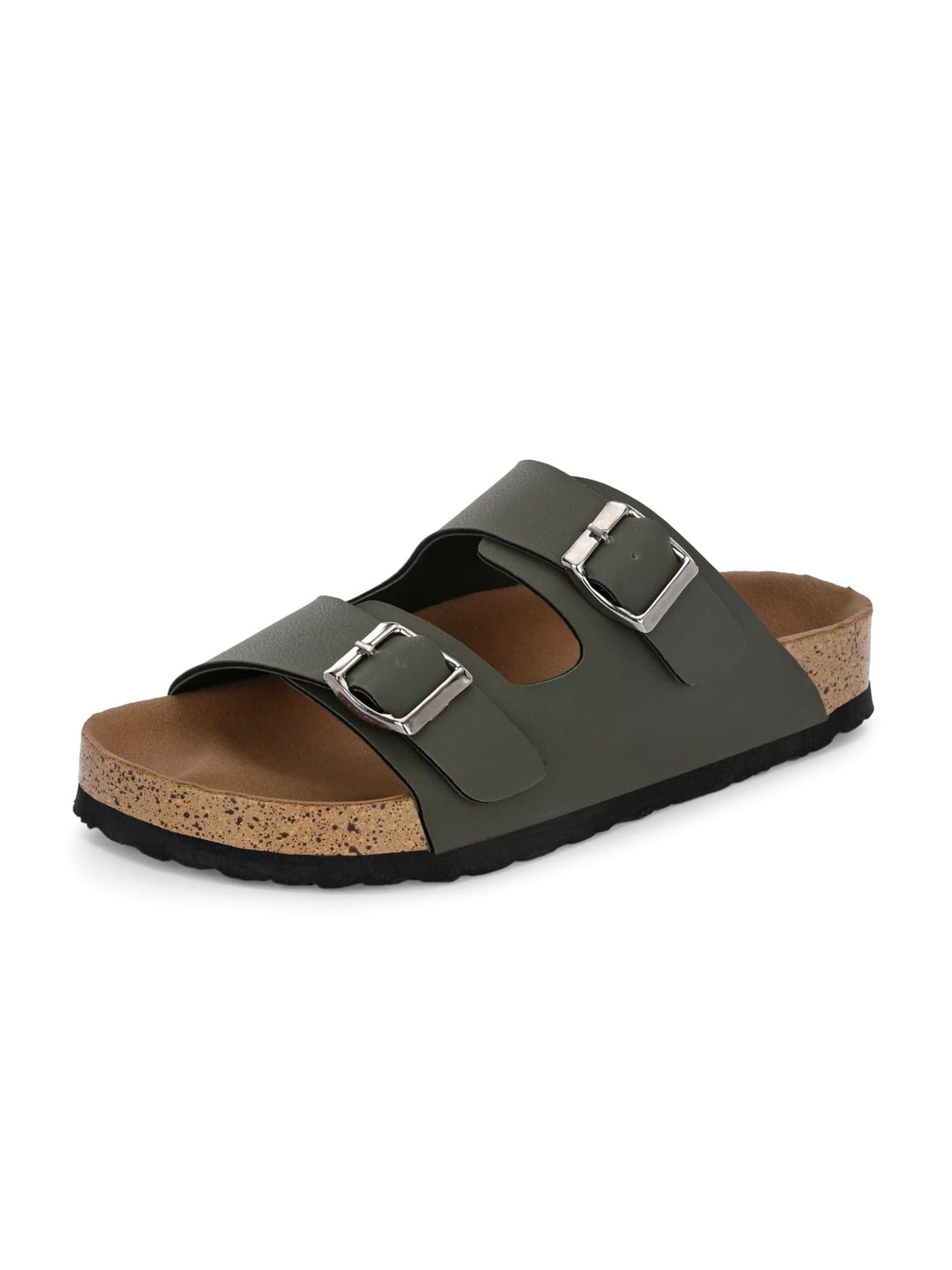EL PASO Olive Synthetic Leather Sandals for Women & Girls - 8 UK