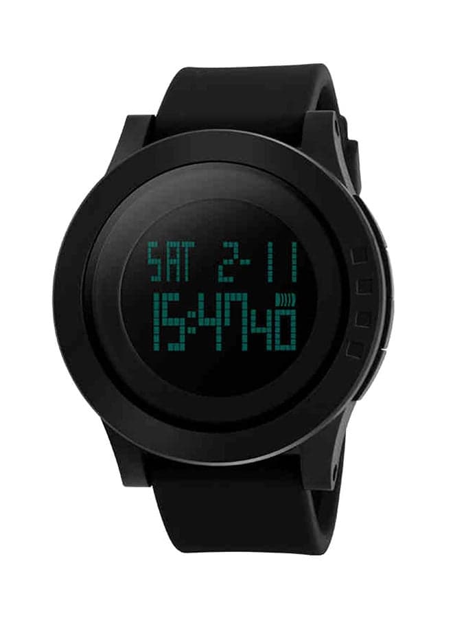 Men's Water Resistant Digital Watch 1142 - 53 mm - Black