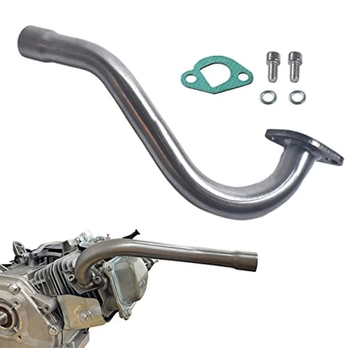 QASKEHKT Exhaust Header Pipe for Predator 196cc 212cc GX160 GX200 Coleman Powersports KT196 Trailmaster XRX XRS Go Kart Performance Parts