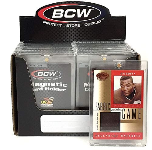 BCW Magnetic Card Holder - 100 PT Thickness - 16 Pack | Protective Display Card Case with Secure Gold Magnet Closure | UV Protection, Quick Access Design for Sports, Gaming, and Collectible Cards