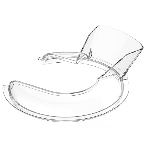 Pouring Shield for KitchenAid 455QT Mixer BowlStainless Steel Glass Ceramic Secure Fit Splash Guard for KitchenAid TiltHead Stand Mixers and Dishwasher Safe