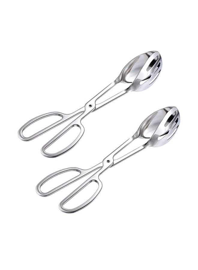 2-Piece Kitchen Tong Silver 500grams