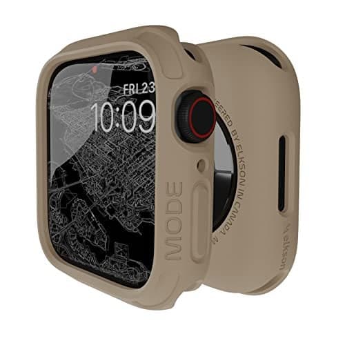 elkson 41/40mm Bumper Case Compatible with Apple Watch Series 9/8/7/6/5/4, Quattro Series Rugged Case for iWatch, Military Grade Durable Protective Cover, Flexible Shockproof, Desert Tan