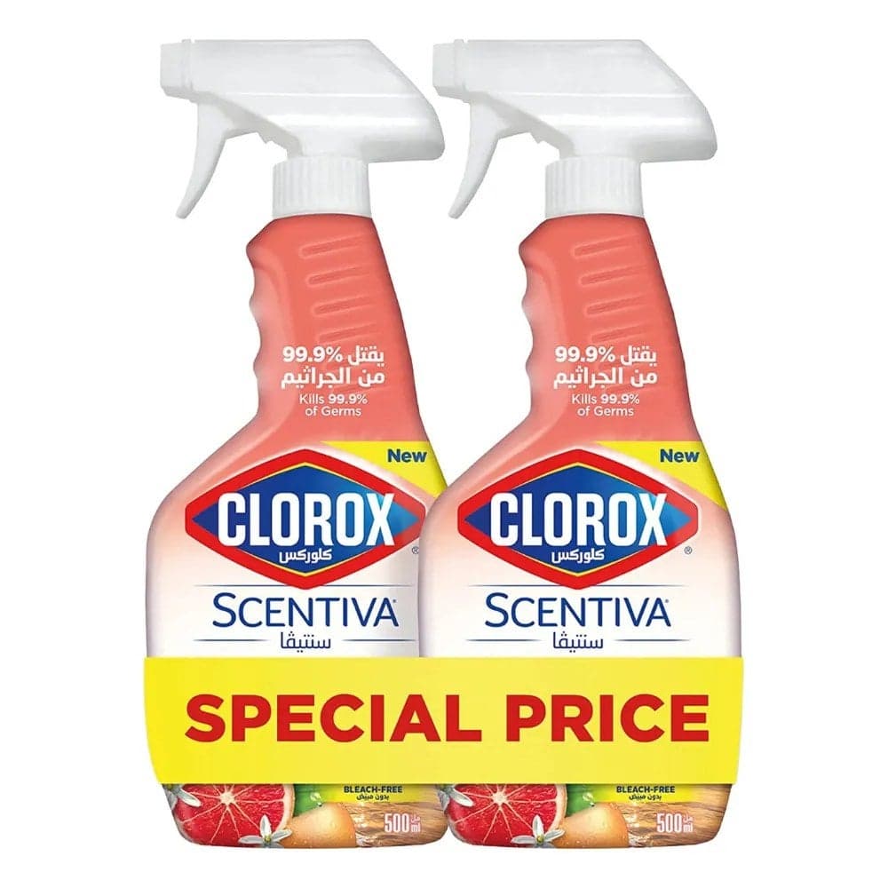 Clorox Scentiva Bleach Free Multi-Surface Cleaner With Madagascar Citrus Grove Scent- 2X500ml