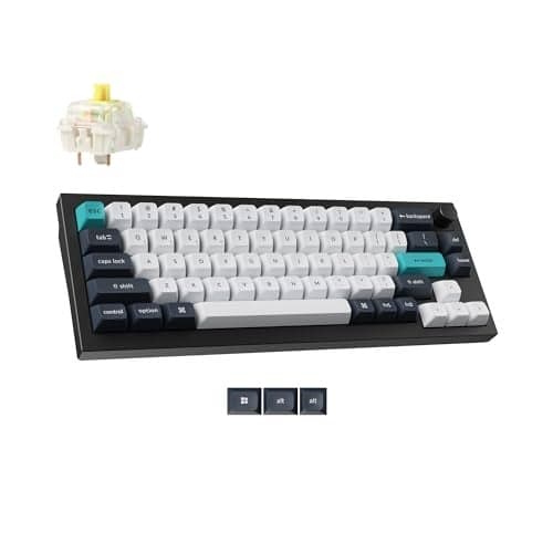 Keychron Q2 Max Wireless Custom Mechanical Gaming Keyboard QMKVIA Programmable Knob 24 GHzBluetooth 51Wired 65 Compact RGB HotSwap with Gateron Banana Switch for Mac Windows Linux Black