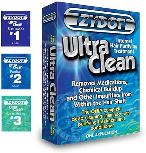 Zydot Ultra Clean Hair Detox Shampoo & Conditioner Kit, Removes Medications, Chemical Buildup & Impurities, Deep Cleansing Shampoo with Purifier & Conditioner for Hair Shaft Detox