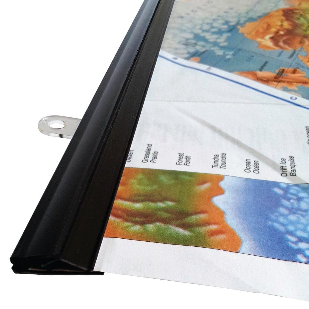 goKelvin 48 Inch Hanging Rails for Posters Signs and Maps Black