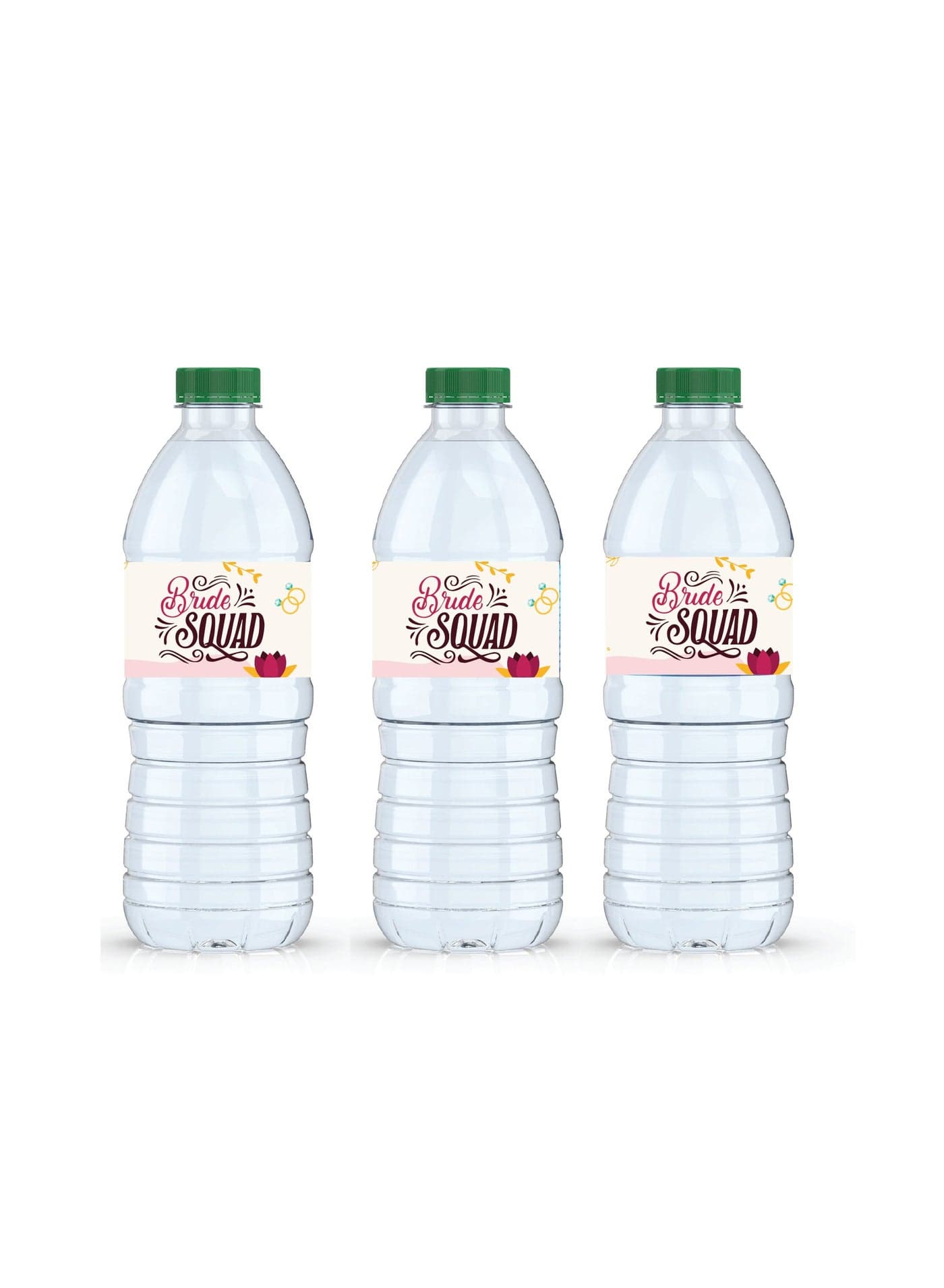 Bride Squad Party Favors - Pack of 20 Water Bottle Stickers for Bridal Shower - Bachelorette Fun Party Supplies