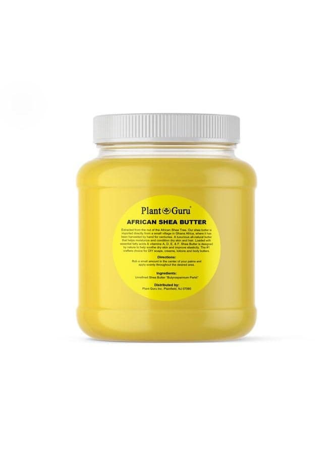 Raw African Shea Butter 3 lbs. Bulk Unrefined 100% Pure Natural Yellow Grade A DIY Body Butters, Lotion, Cream, lip Balm & Soap Making Supplies, Eczema & Psoriasis Aid, Stretch Mark Product