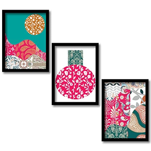 kotart Modern Wall Art framed Painting for Wall Decoration - Wall Paintings for Living Room, Bedroom - Big Size Wall Painting Set of 3 (Art 1, 10x13 inch)