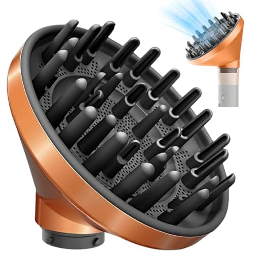 MAYCREATE® Diffuser Airwrap Attachment for Dyson Airwrap HS01 HS05 HS08, Converting for Dyson Airwrap Styler To Hair Dryer, Upgraded Diffuser Nozzle to Dryer Faster and Define Curls Hair, Gold