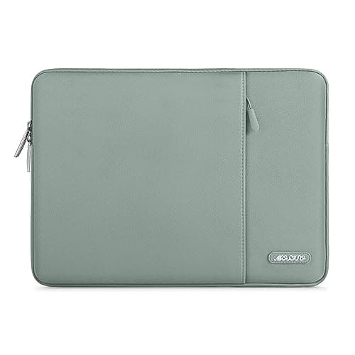 MOSISO Laptop Case 13 inch Laptop Sleeve Compatible with MacBook NeoAirPro 13 inch with A18M5M4M3M2M1 Chip 20262016 Polyester Vertical Computer Sleeve Bag with Pocket Antique Green