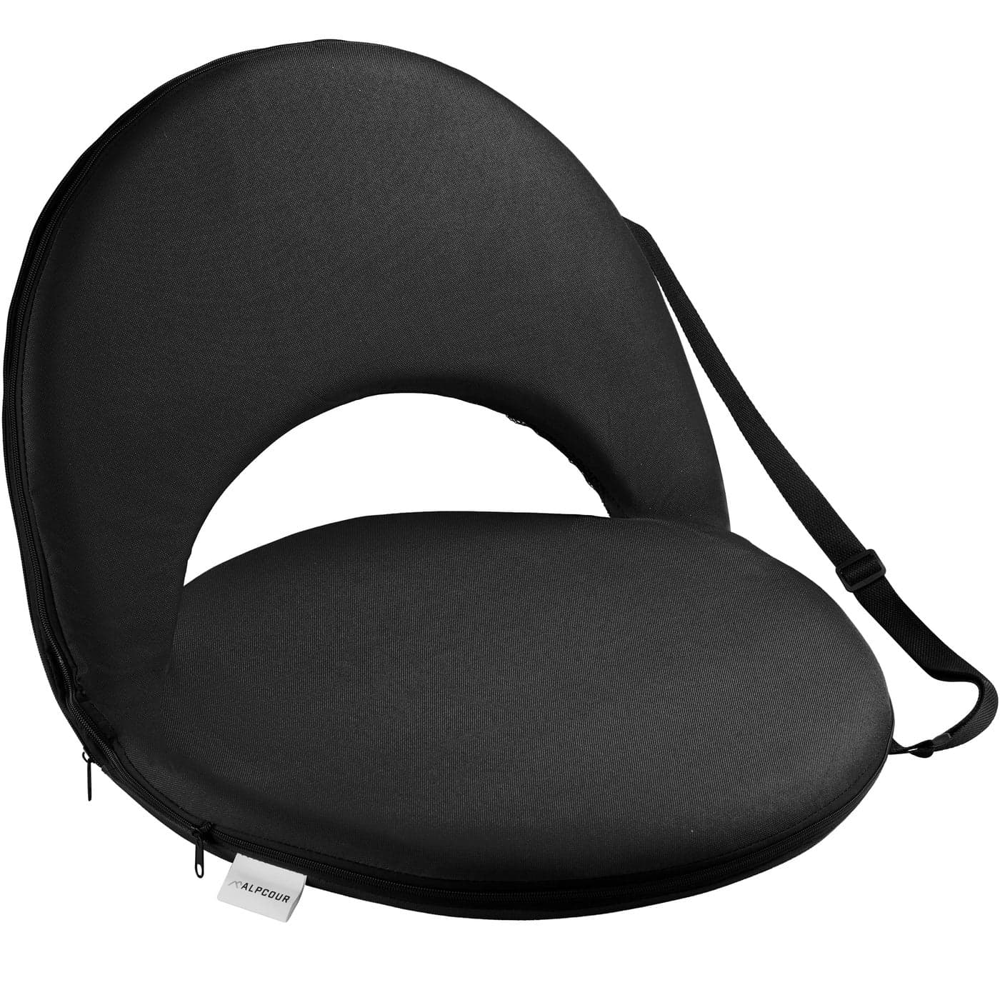 Alpcour Folding Stadium Seat Deluxe Outdoor Camping Reclining Waterproof Cushion Chair for Bleachers Best 6Position Back Support Picnic Bleacher Seats wExtra Thick Padding for Support Comfort