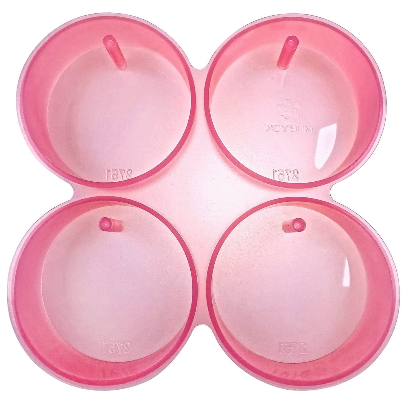 300 Design Optional MUBYOK M02 4inch Circles with Holes 4 Cavity Silicone Freshie Mold for Baking Aroma Beads Car Freshie Supplies